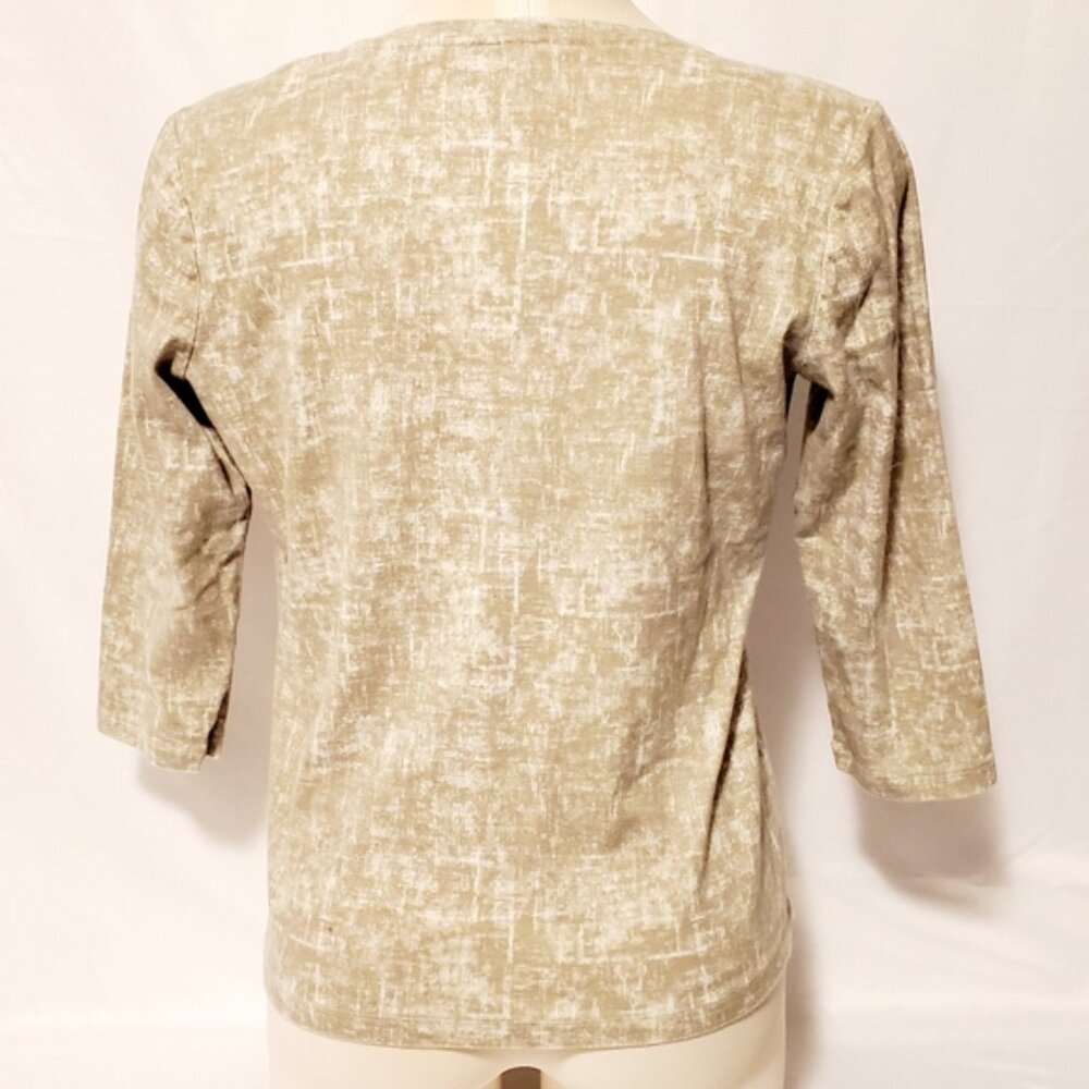 Nicole Miller 3/4 Sleeve Cotton Top - Picture 6 of 9